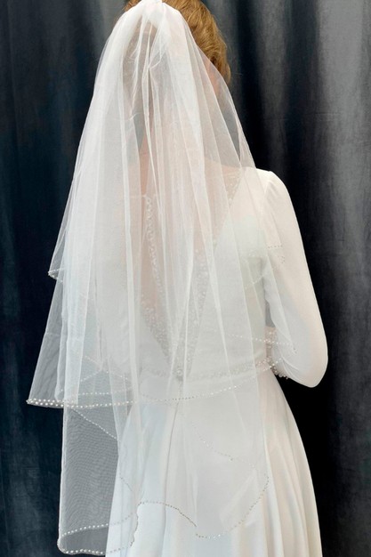 Gabbiano. Свадебное платье Фата «Стеклярус». Коллекция 