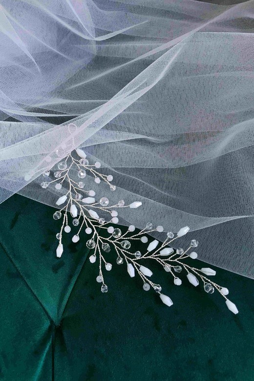 Свадебное платье Веточка в прическу кристаллы , 