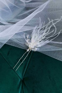 Свадебное платье Шпилька перья , 