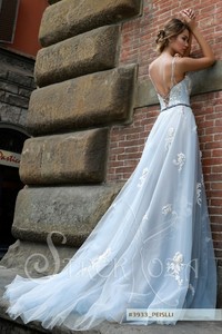 Свадебное платье Пэйсли А-силуэт, С открытой спиной, Кружевные
